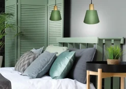 Sklep Kaja Lampa wisząca zielona regulowana LEDEA 50101260 FARO | Kaja Cheap