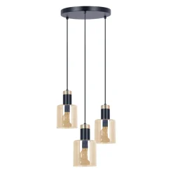 Sklep Kaja Lampa wisząca, złota dekoracja i miodowy klosz K-5257 z serii ALTO Best Sale