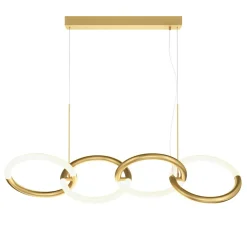 Sklep Kaja Lampa wisząca, złoto-białe obręcze MOD165PL-L40G3K z serii NODE | Kaja złoty Cheap