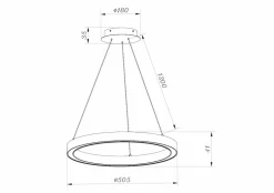 Sklep Kaja Lampa wisząca złoty ring LED PL200910-500-GD CARLO| Kaja Oświetlenie Outlet