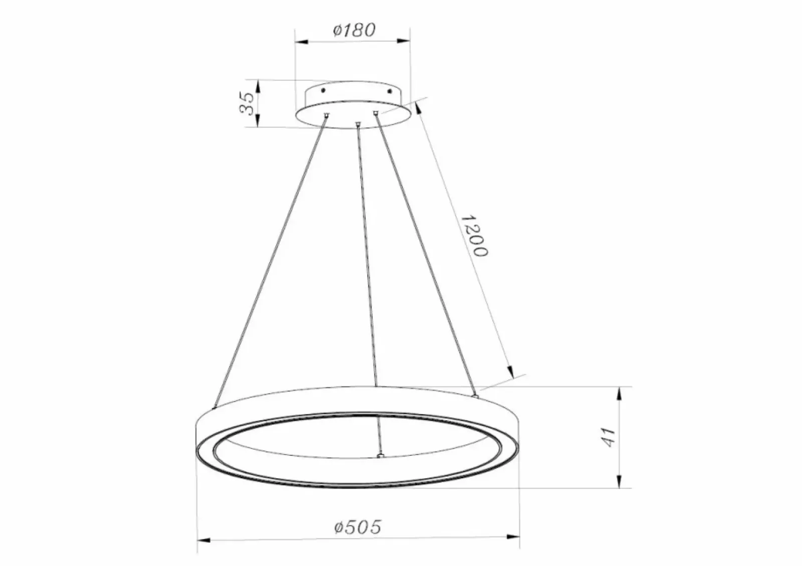 Sklep Kaja Lampa wisząca złoty ring LED PL200910-500-GD CARLO| Kaja Oświetlenie Outlet