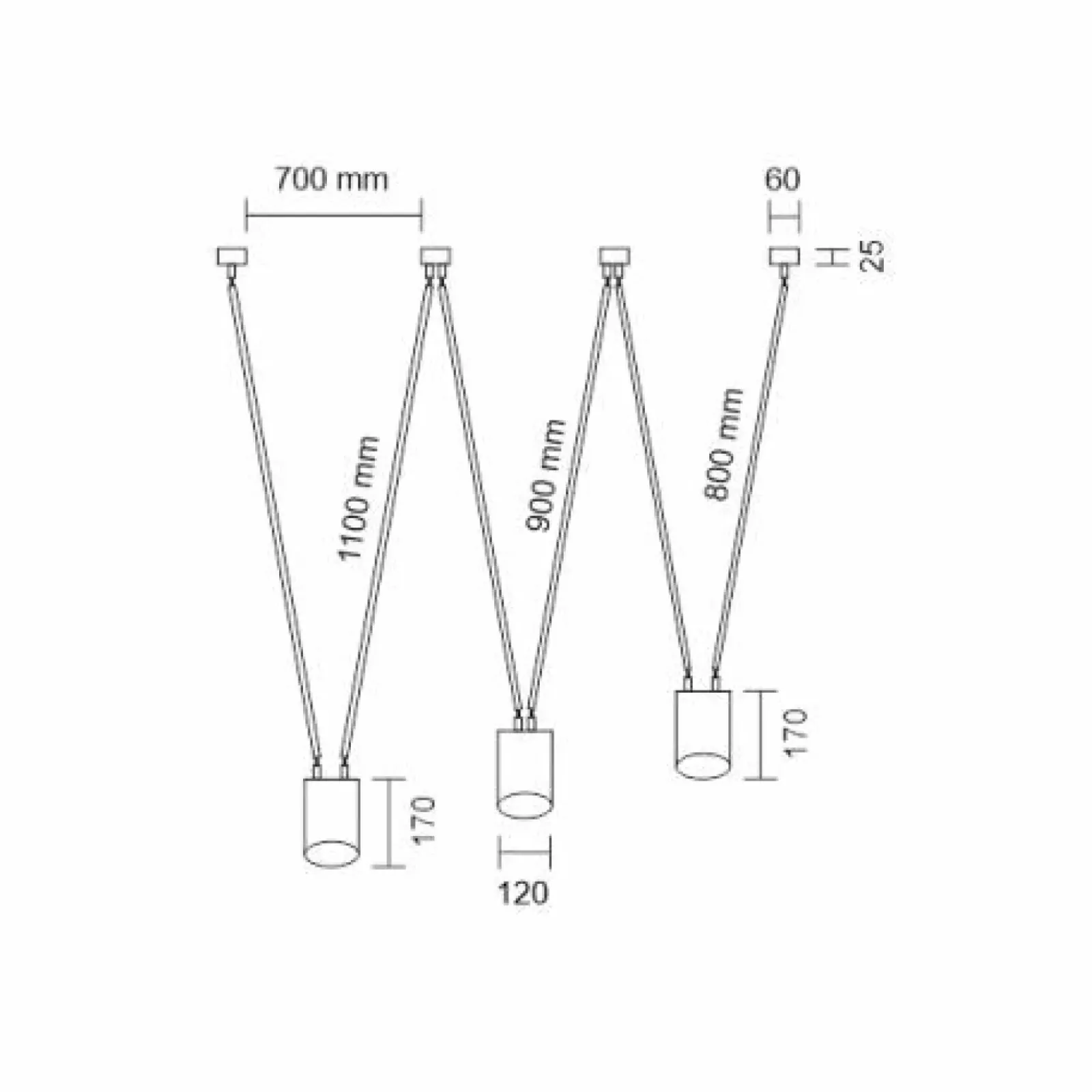 Sklep Kaja Lampa wisząca zygzak z czarnymi tubami ANT 9022 VIWIN | Kaja Clearance