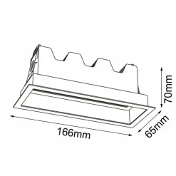 Sklep Kaja Lampa wpuszczana, do kuchni LED 10W 4000K ANT 3049 A-GLARE | Kaja* Lampy Led|Oprawy Podtynkowe