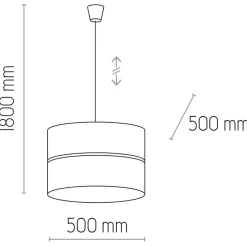 Sklep Kaja Lampa z abażurem dekorowanym jutą TK 6573 LINOBIANCO | Kaja Best
