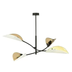 Sklep Kaja Lampa z biało-złotymi, otwartymi abażurami 1107/4 LOTUS | Kaja Fashion