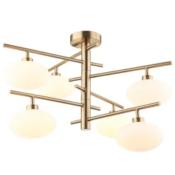 Sklep Kaja Lampa z białymi kloszami MXM3661-6 BRO+W FIORENZO | Kaja Oświetlenie Shop