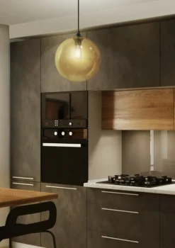 Sklep Kaja Lampa z owym kloszem i żarówką E27 31-28259 EDISON | Kaja brąz Sale