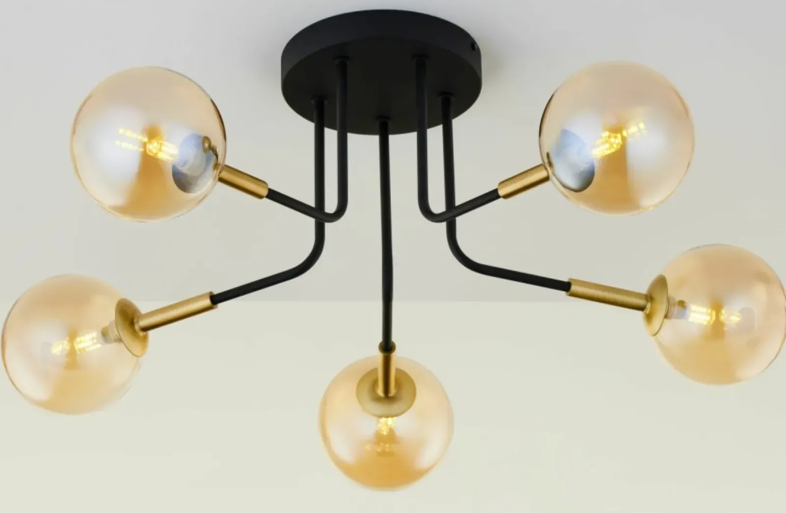 Sklep Kaja Lampa z bursztynowymi kloszami JUP 2038 BU 5 CZ/MS BU BURANO | Kaja Flash Sale