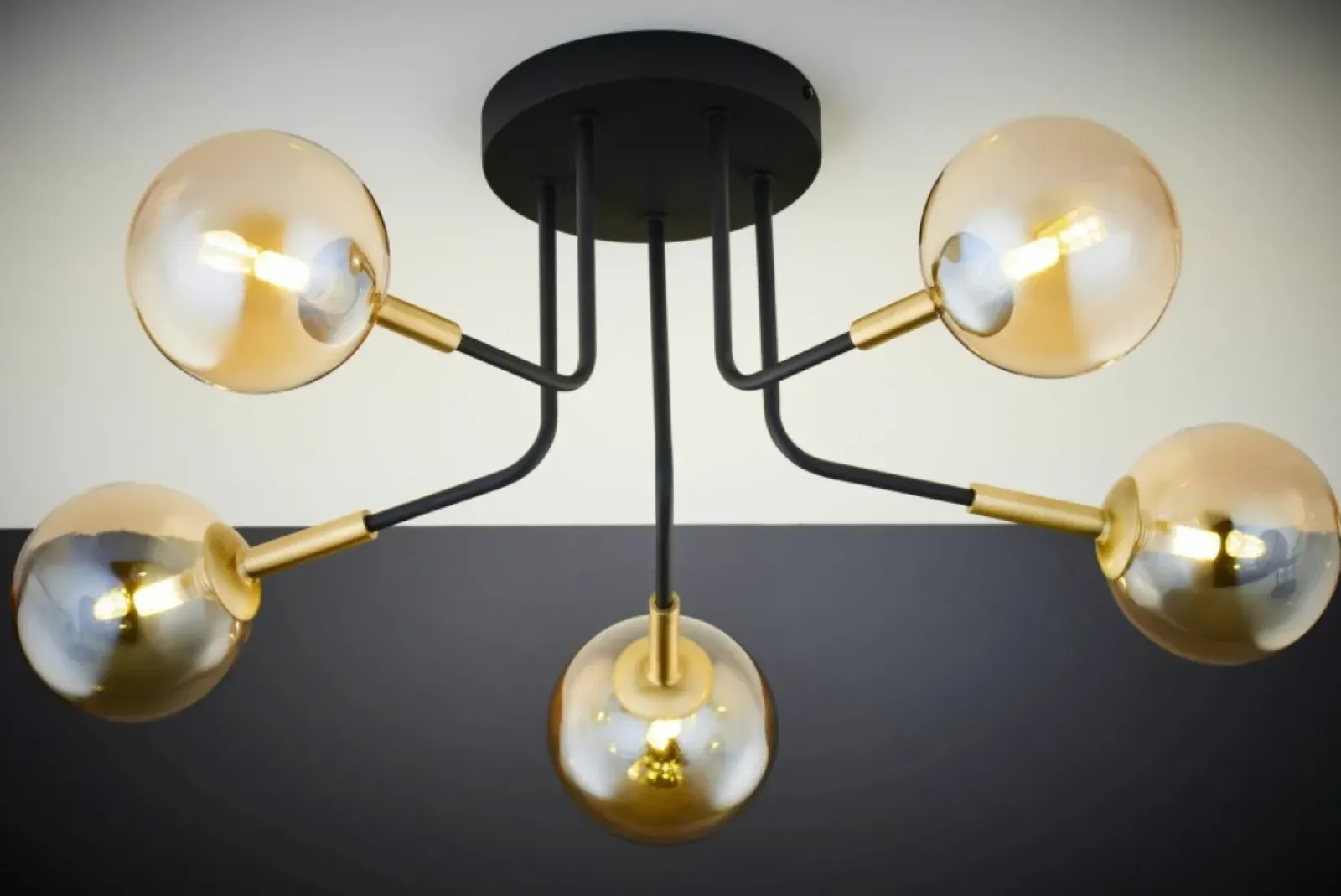 Sklep Kaja Lampa z bursztynowymi kloszami JUP 2038 BU 5 CZ/MS BU BURANO | Kaja Flash Sale