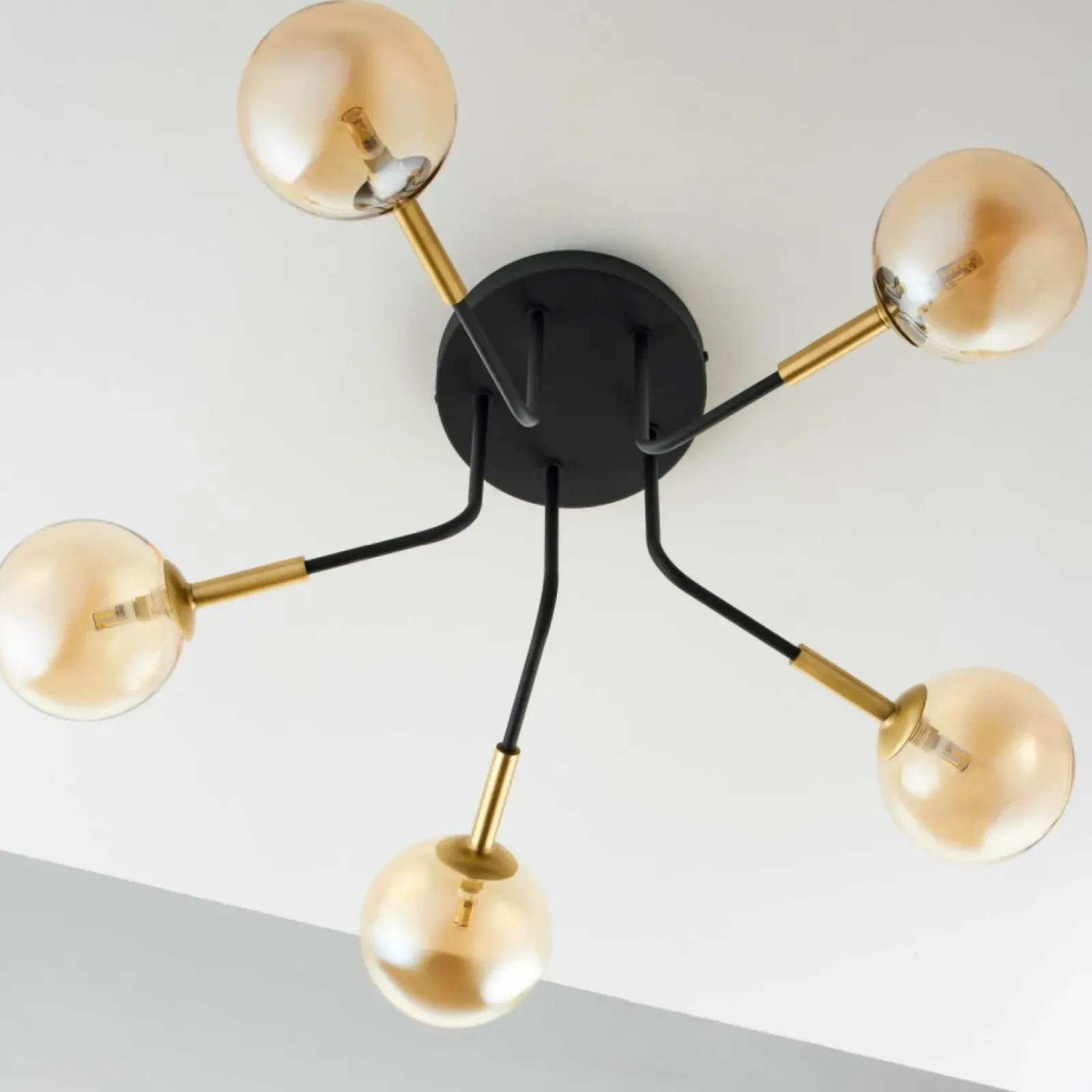 Sklep Kaja Lampa z bursztynowymi kloszami JUP 2038 BU 5 CZ/MS BU BURANO | Kaja Flash Sale