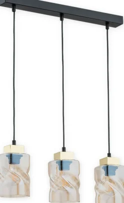 Sklep Kaja Lampa z bursztynowymi kloszami O2963 W3 CZA ZL MERU | Kaja Oświetlenie Flash Sale