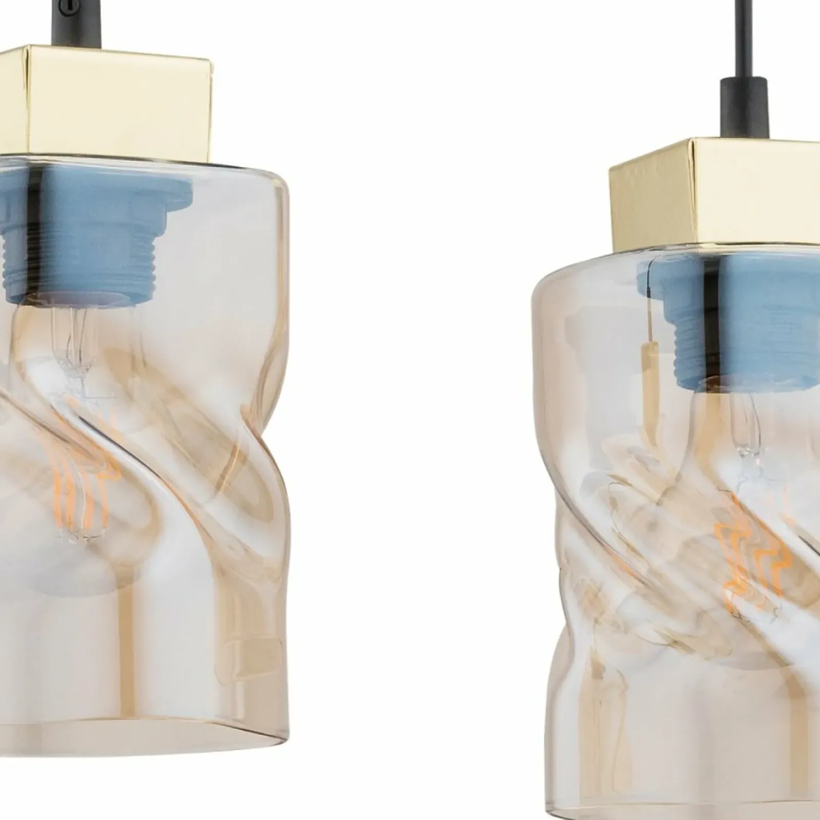 Sklep Kaja Lampa z bursztynowymi kloszami O2963 W3 CZA ZL MERU | Kaja Oświetlenie Flash Sale