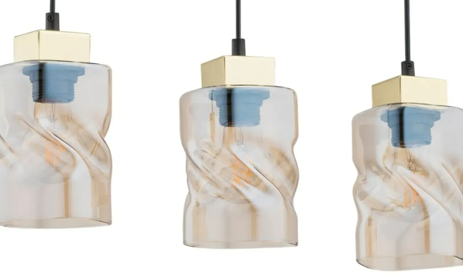 Sklep Kaja Lampa z bursztynowymi kloszami O2963 W3 CZA ZL MERU | Kaja Oświetlenie Flash Sale