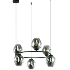 Sklep Kaja Lampa z ciemnymi kloszami MDM-4045-6 BK+SG ROXANE | Kaja Oświetlenie Cheap