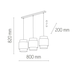 Sklep Kaja Lampa z czarno-słomkowymi abażurami TK 6541 BOHO | Kaja Oświetlenie Cheap