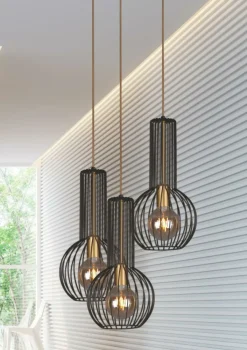 Sklep Kaja Lampa z czarno-złotymi kloszami K-4522 ARVI BLACK | Kaja Oświetlenie New