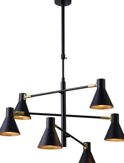 Sklep Kaja Lampa z czarno-złotymi reflektorami 36-72696 LESS | Kaja Oświetlenie czarny Cheap