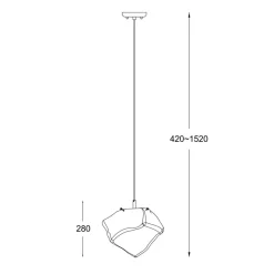 Sklep Kaja Lampa z dekoracyjnym kloszem P0488-01A-F4AC ROCK| Kaja Oświetlenie Best