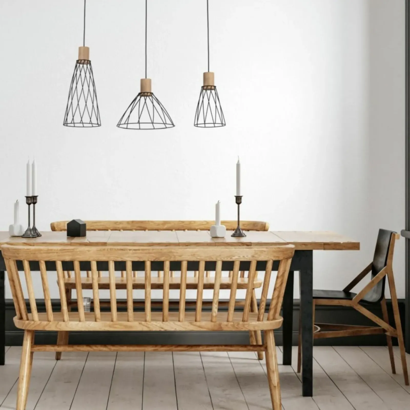 Sklep Kaja Lampa z drewnianymi oprawkami TK 10158 MODESTO WOOD SOSNA | Kaja Discount