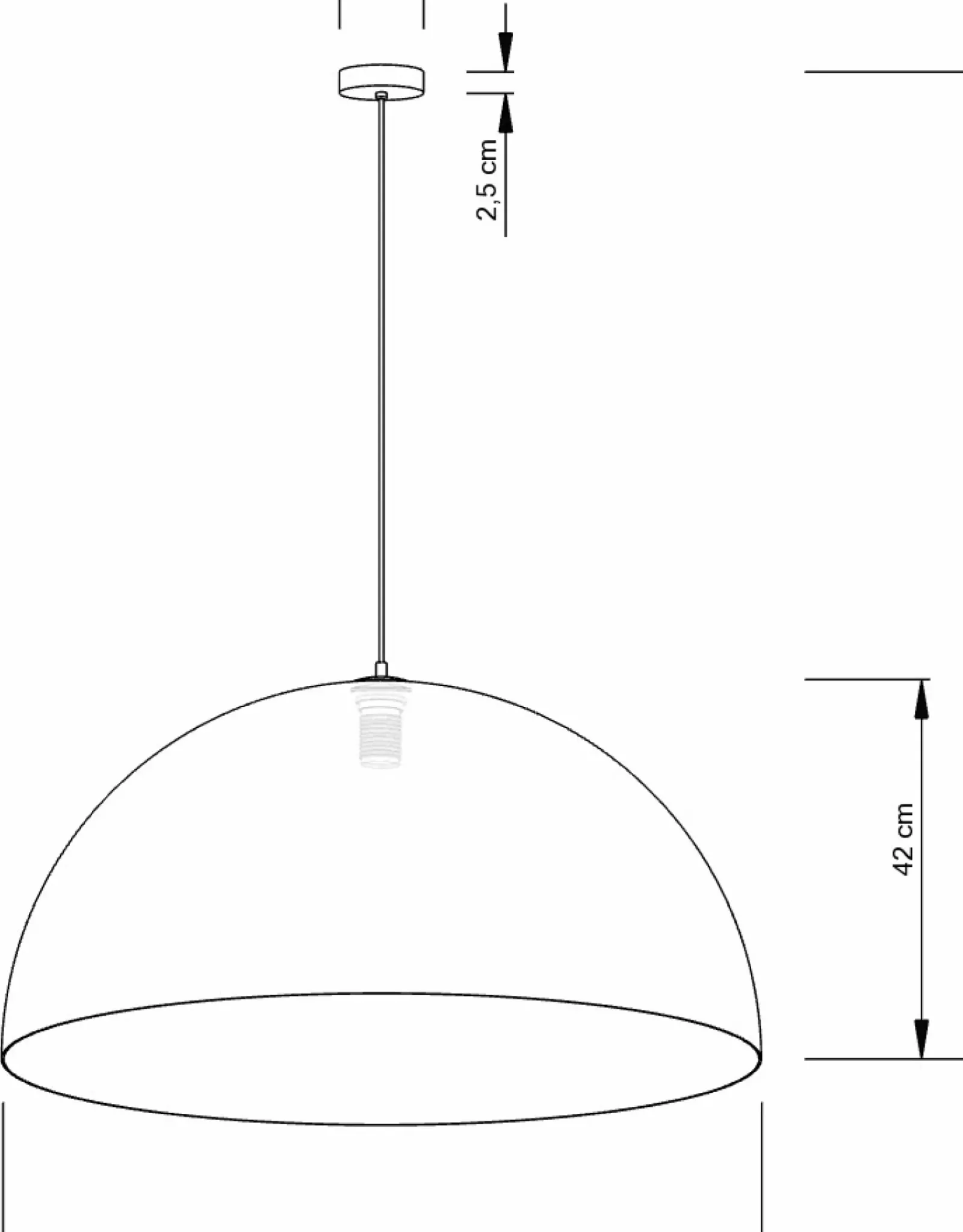 Sklep Kaja Lampa z dużym, kopułowym kloszem SIG 30126 z serii SFERA 90 CZ/MIEDŹ Online