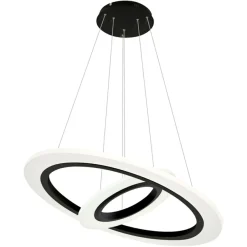Sklep Kaja Lampa z dwoma ledowymi obręczami ⌀50 ⌀30 ML348 COSMO | Kaja czarny Best Sale