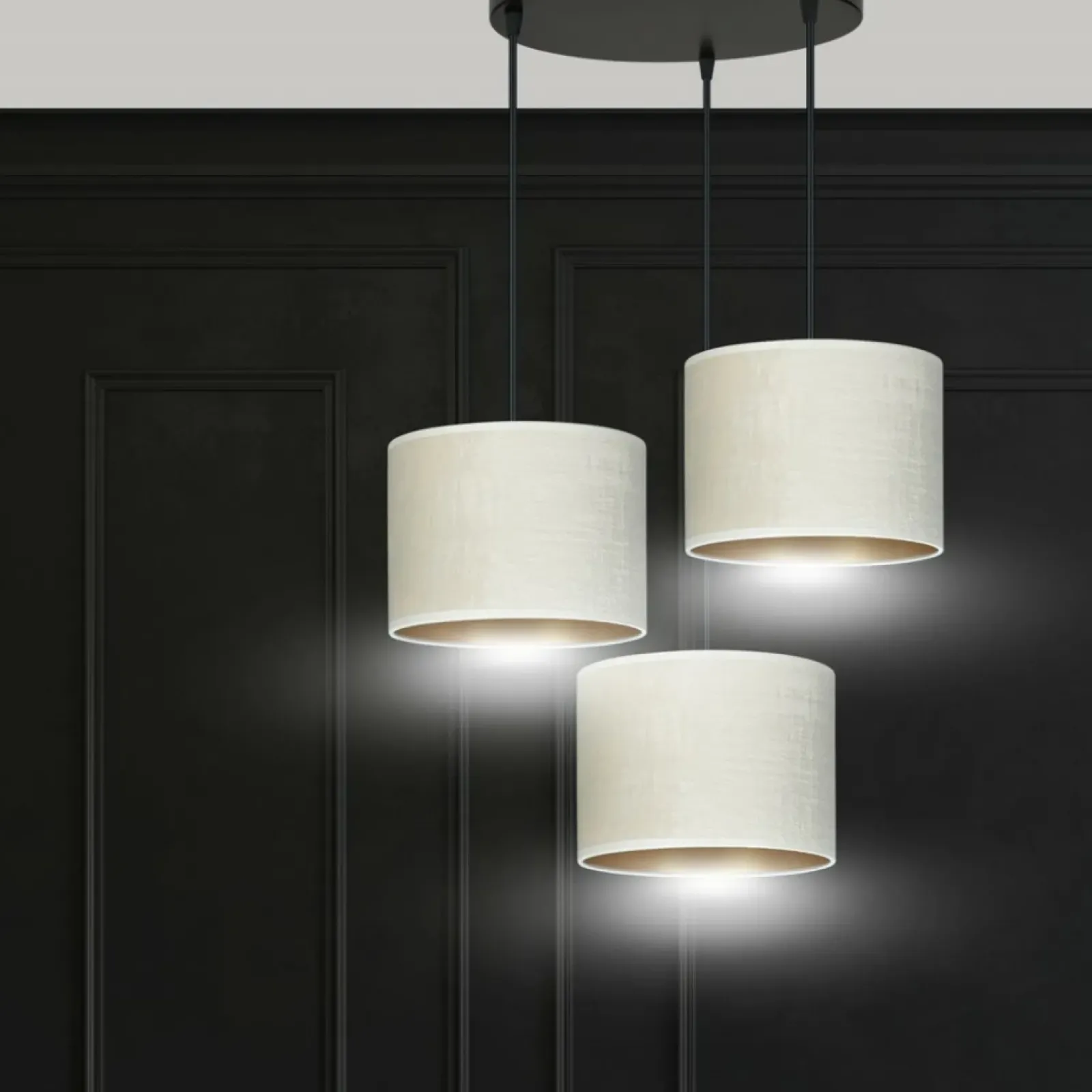 Sklep Kaja Lampa z dwukolorowymi abażurami 1052/3PREM HILDE PREMIUM | Kaja Fashion