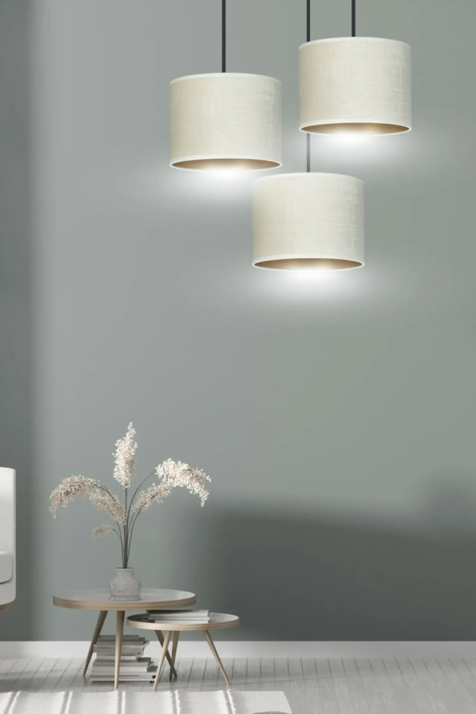 Sklep Kaja Lampa z dwukolorowymi abażurami 1052/3PREM HILDE PREMIUM | Kaja Fashion