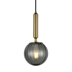 Sklep Kaja Lampa z dymionym kloszem PND-2324-1 BRO+SG RAVENA | Kaja Oświetlenie Best Sale