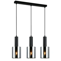 Sklep Kaja Lampa z dymionymi kloszami PND-5581-3-BK+SG SARDO | Kaja Oświetlenie Clearance