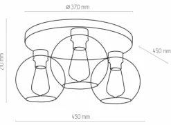 Sklep Kaja Lampa z dymionymi kloszami TK 2776 CUBUS GRAPHITE | Kaja Oświetlenie Sale
