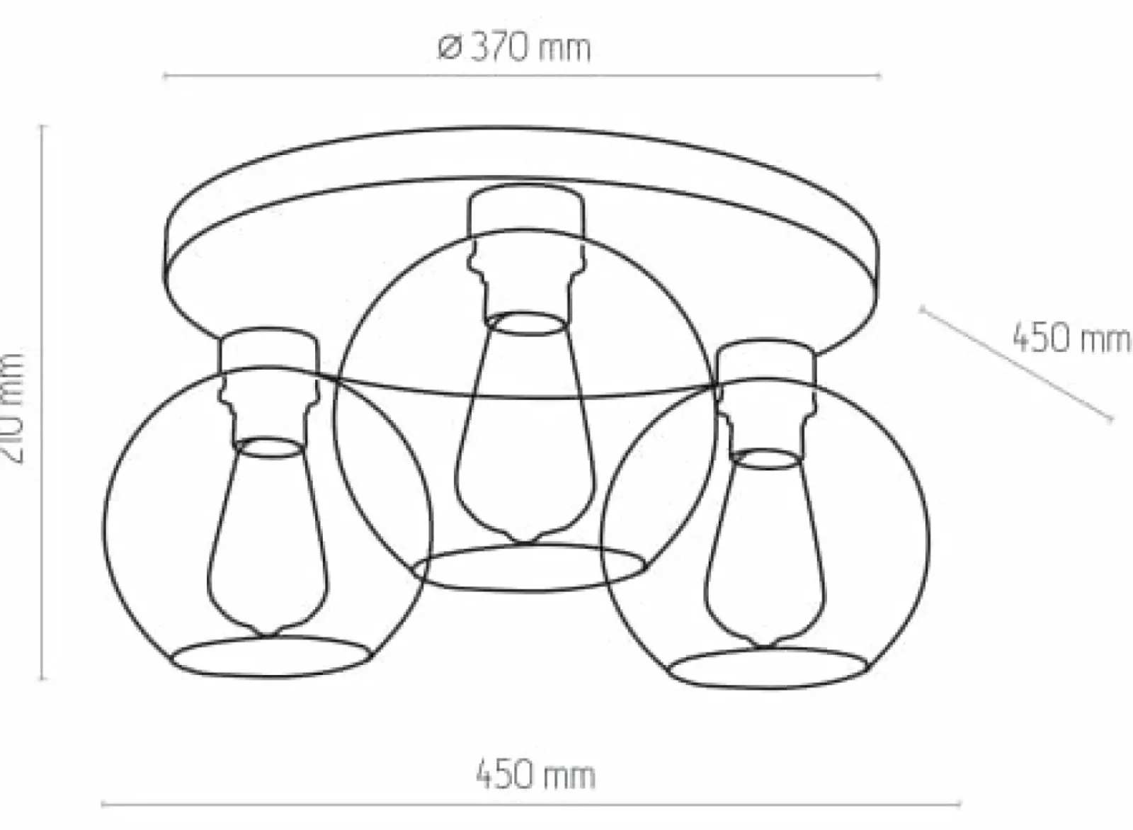 Sklep Kaja Lampa z dymionymi kloszami TK 2776 CUBUS GRAPHITE | Kaja Oświetlenie Sale