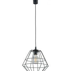 Sklep Kaja Lampa z geometrycznym, drucianym kloszem TK 6206 z serii DIAMOND NEW czarny Hot