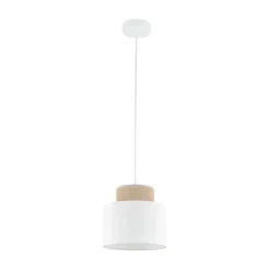 Sklep Kaja Lampa z jutowym abażurem, do sypialni TK 10078 DUO WHITE JUTA | Kaja Fashion