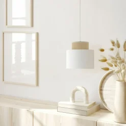 Sklep Kaja Lampa z jutowym abażurem, do sypialni TK 10078 DUO WHITE JUTA | Kaja Fashion