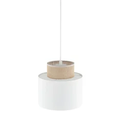 Sklep Kaja Lampa z jutowym abażurem, do sypialni TK 10078 DUO WHITE JUTA | Kaja Fashion