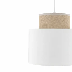 Sklep Kaja Lampa z jutowym abażurem, do sypialni TK 10078 DUO WHITE JUTA | Kaja Fashion