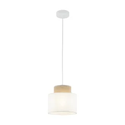 Sklep Kaja Lampa z jutowym abażurem, do sypialni TK 10078 DUO WHITE JUTA | Kaja Fashion