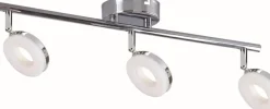 Sklep Kaja Lampa z ledowymi ringami, ciepła barwa 93-60785 THEMA | Kaja chrom New