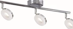 Sklep Kaja Lampa z ledowymi ringami, ciepła barwa 93-60785 THEMA | Kaja chrom New