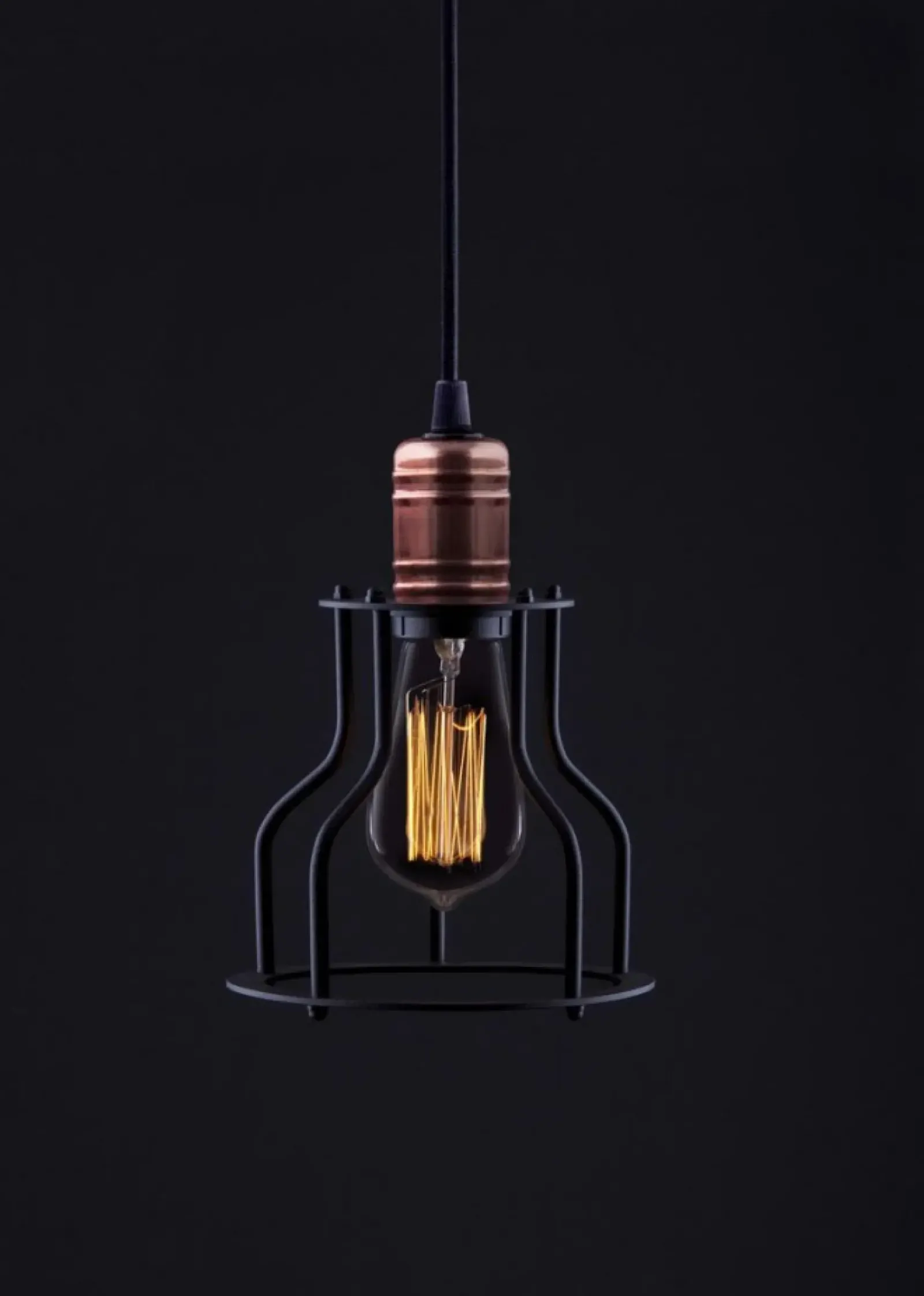 Sklep Kaja Lampa z minimalistycznym kloszem 6336 WORKSHOP | Kaja Oświetlenie czarny Outlet