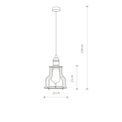 Sklep Kaja Lampa z minimalistycznym kloszem 6336 WORKSHOP | Kaja Oświetlenie czarny Outlet