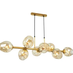 Sklep Kaja Lampa z miodowymi kloszami PND-30843-8 GD+AMB BORGO | Kaja Oświetlenie Discount