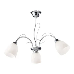 Sklep Kaja Lampa z mlecznymi kloszami K-JSL-6218/3 CHR ARON | Kaja Oświetlenie* Randole Tradycyjne|Żyrandole Tradycyjne - Retro
