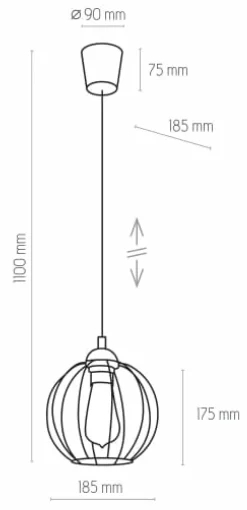 Sklep Kaja Lampa z okrągłym, czarnym kloszem TK 1644 GALAXY | Kaja Oświetlenie Cheap