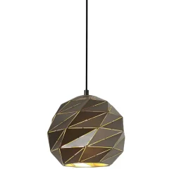 Sklep Kaja Lampa z ozdobnym kloszem PND-2424-1S-GR+GD PALERMO | Kaja Oświetlenie Hot