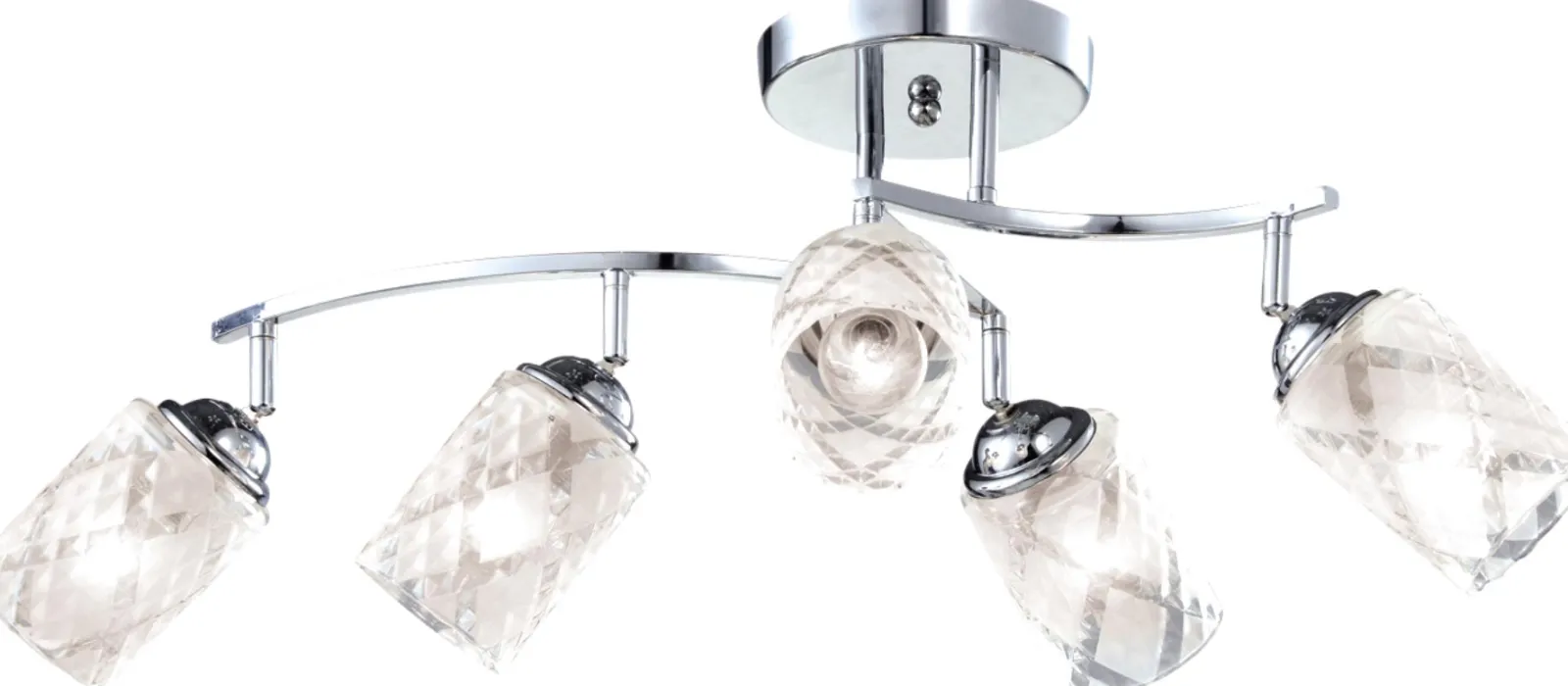 Sklep Kaja Lampa z ozdobnymi kloszami K-JSL-6090/5 CHR ALIX | Kaja Oświetlenie* Randole Tradycyjne