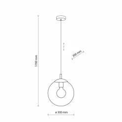 Sklep Kaja Lampa z przezroczystym kloszem ⌀30cm TK 3267 ESME TRANSPARENT | Kaja Cheap