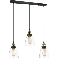 Sklep Kaja Lampa z przezroczystymi kloszami MDM-2563/3 GD+CL FRANCIS | Kaja Hot