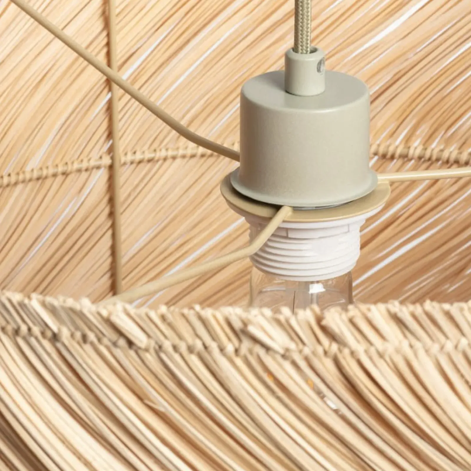 Sklep Kaja Lampa z rattanowym abażurem eco ABR-NLW34-BH-E27 BOHO | Kaja brązowy Best