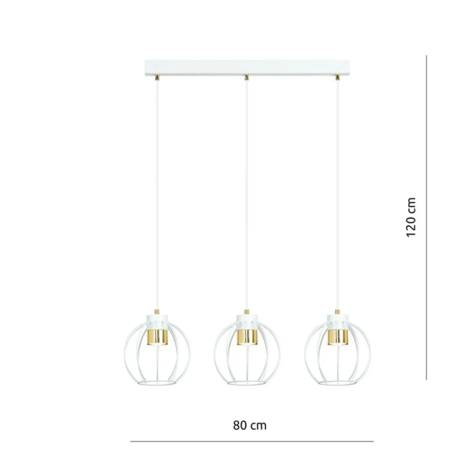Sklep Kaja Lampa z regulacją wysokości - trzy druciane kule 1224/3 z serii AJAX Shop